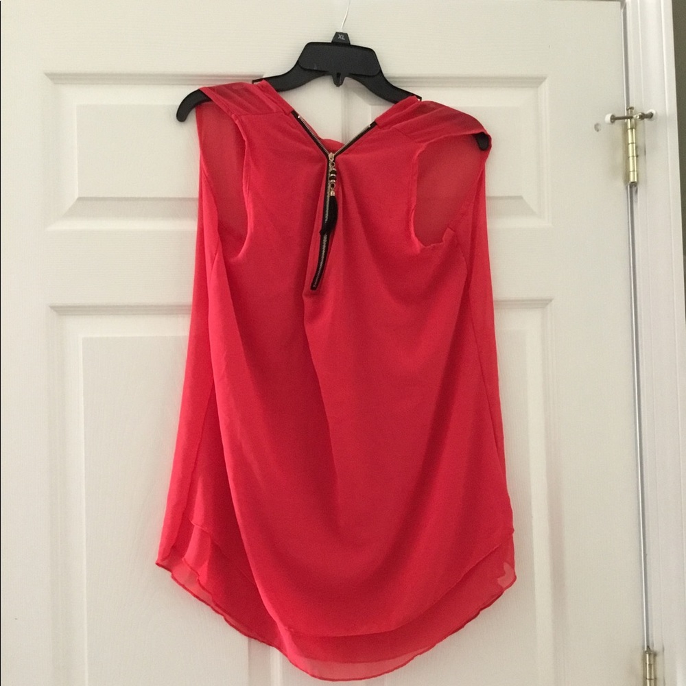 Red Sleeveless top. Size: Medium. Color: Red